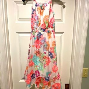 Girls Bright Floral long dress.